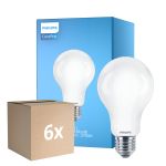 Monipakkaus 6x Philips Corepro LED Lamppu E27 Päärynä Matta 17.5W 2452lm - 827 Erittäin Lämmin Valkoinen | Korvaa 150W