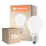 Monipakkaus 10x Ledvance Classic LED E27 Päärynä Matta 5.9W 806lm - 827 Erittäin Lämmin Valkoinen | Korvaa 60W