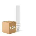 Monipakkaus 10x Noxion Lucent PL-S LED 4.3W - 830 Lämmin Valkoinen | 2-Nastaa - Korvaa 9W